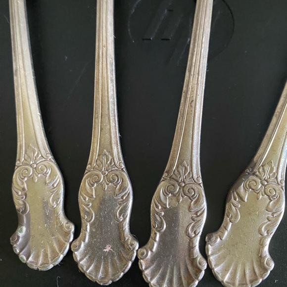 Vintage 4 National Silver Guildcraft Concerto 1944 MCM Regency Soup Spoon Set - Picture 5 of 13